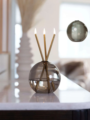 Neva Storm Glass Vase for Everlasting Candles