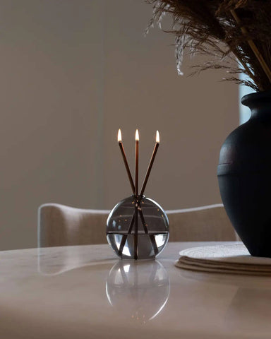 Neva Storm Glass Vase for Everlasting Candles