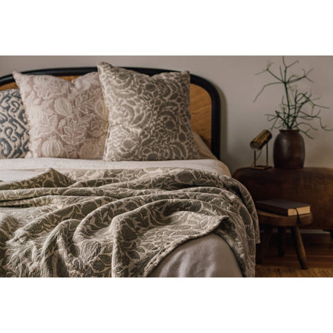 Heirloom Topiary Jacquard Pillow 20 x 20 inch