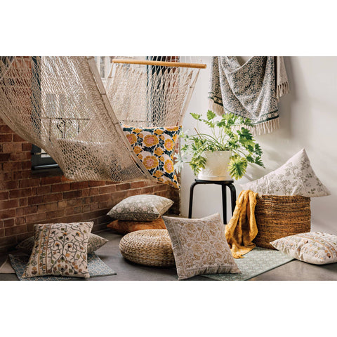 Heirloom Yarrow Embroidered Pillow 16 x 24 inch