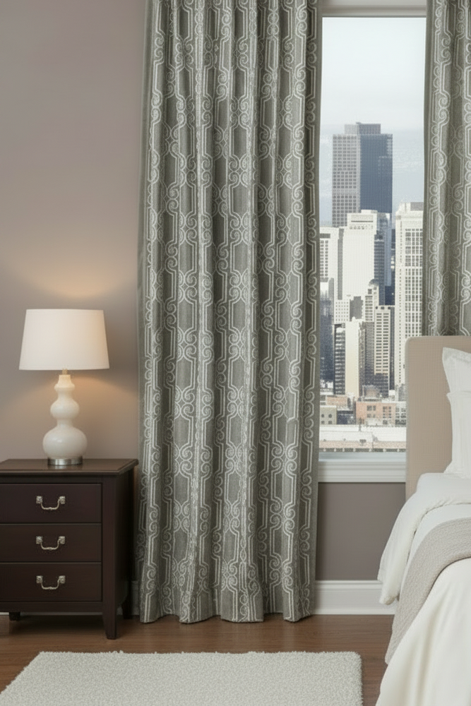Martina Grey Drapery Pair