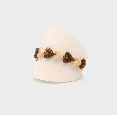 Two Tone Heart Earrings or Bracelet