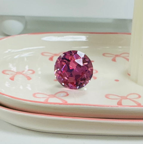 Flat Cut Pink Crystal Knob