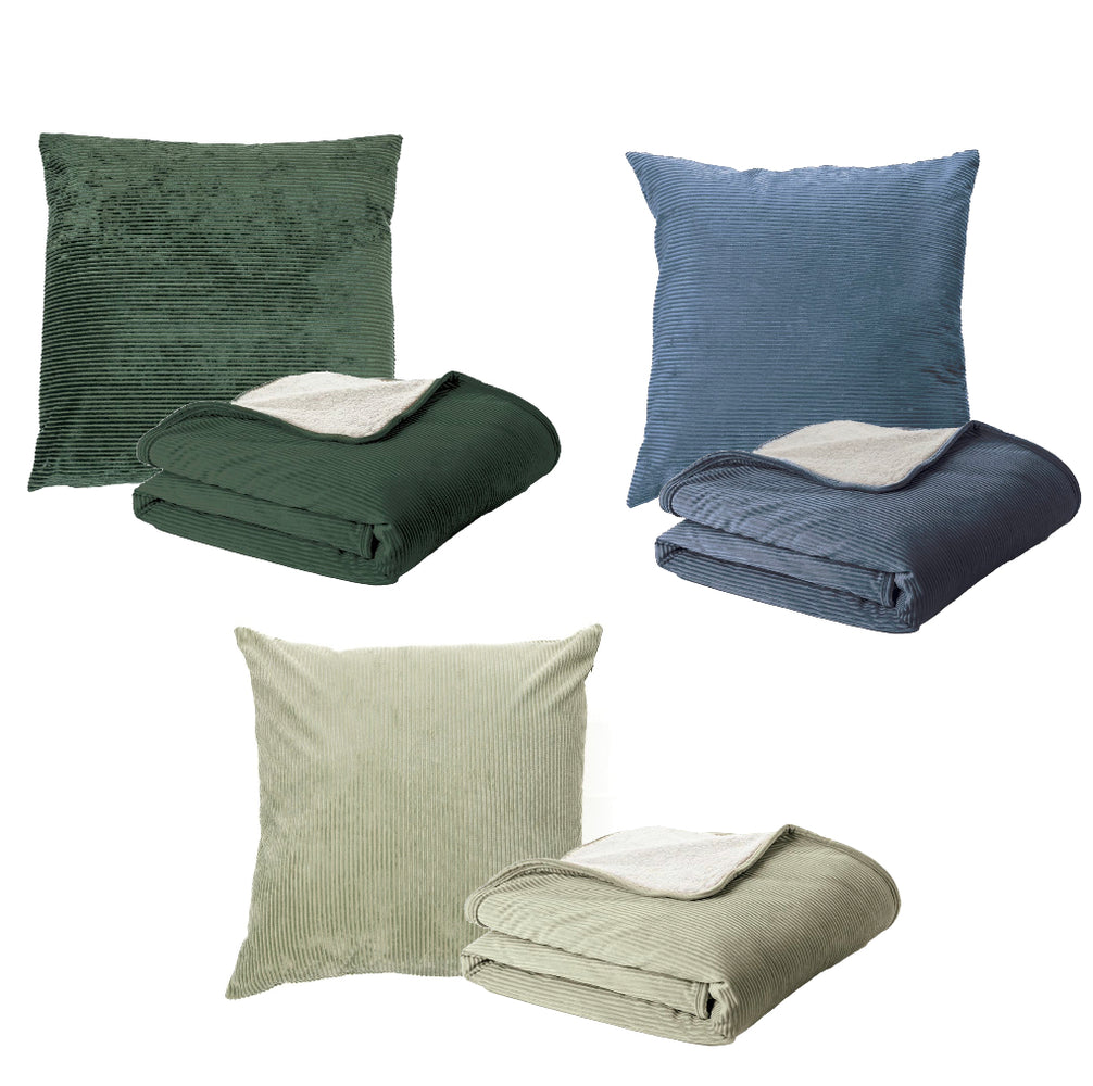 Corduroy Pillow or Throw 5 Colours