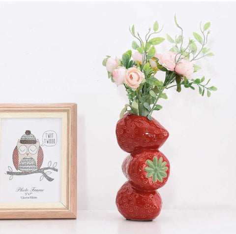 Stacked Strawberries Vase