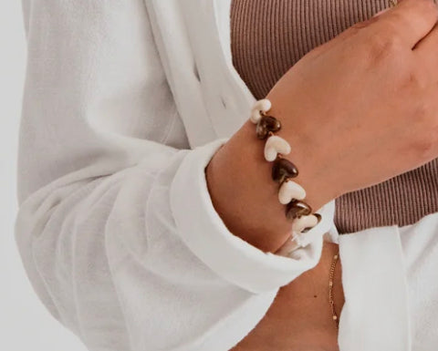 Two Tone Heart Earrings or Bracelet