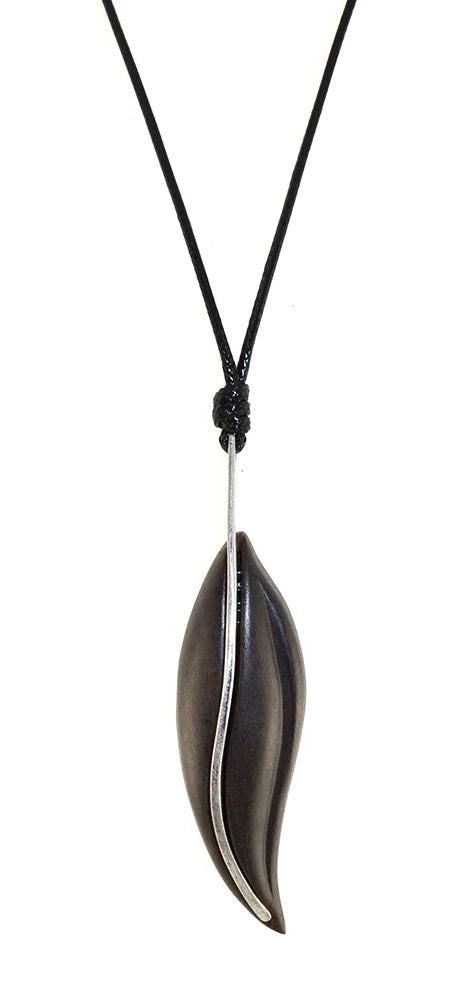 Mahogany Leaf Necklace