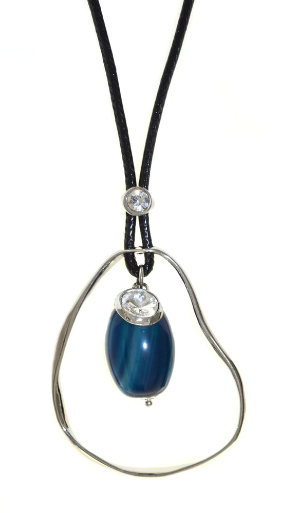 Abstract Blue Necklace