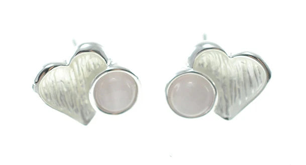 Rose Heart Earrings
