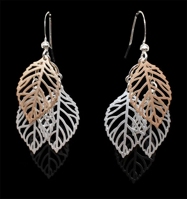 Triple Leaf Earrings