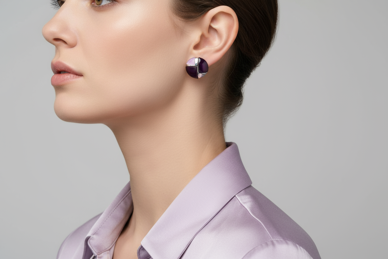 Circle Square Earrings 2 Colours