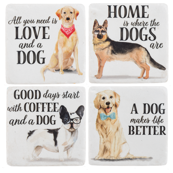 Dog Coasters Set