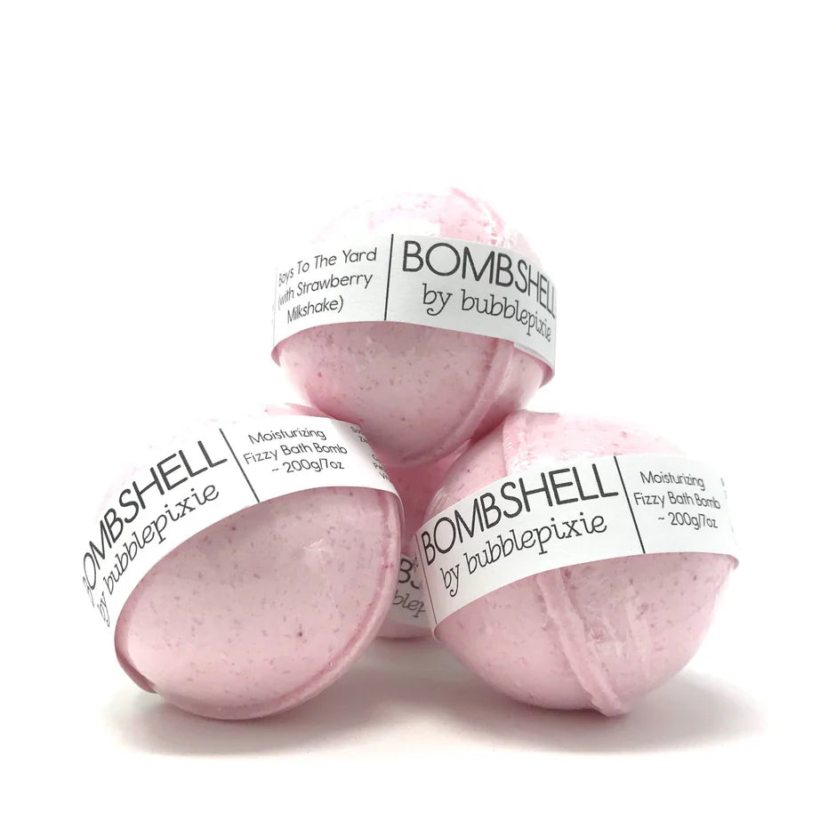 Boys to the Yard (with Strawberry Milkshake) Bombshell Bath Bomb