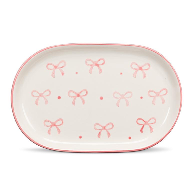 Oval Tray with Bows