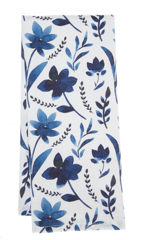 Blue Watercolour Tea Towel