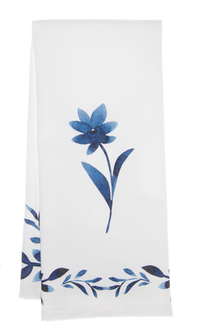 Blue Watercolour Tea Towel