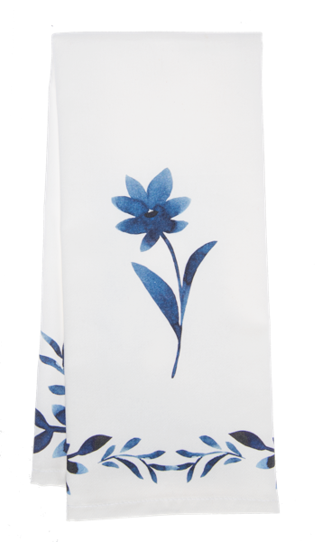 Blue Watercolour Tea Towel