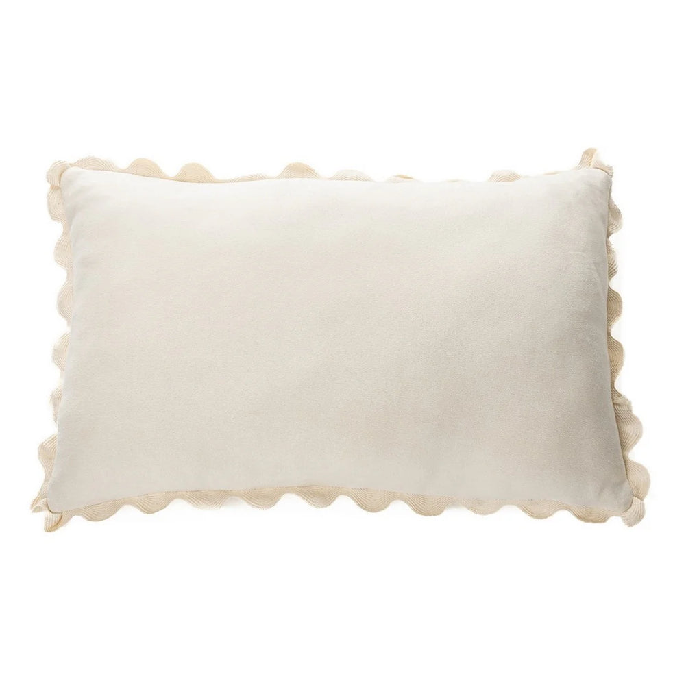 Ivory Suede Pillow - Cream