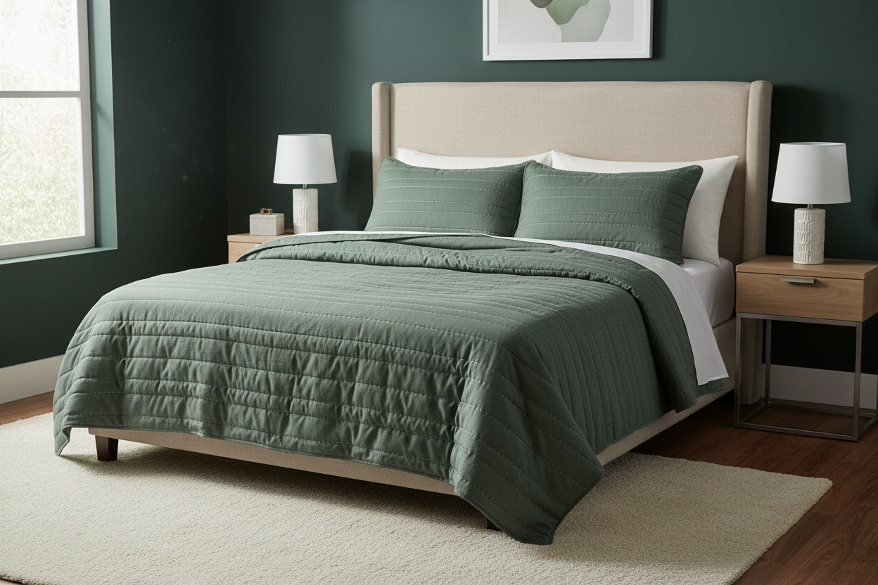 Dumpling Quilt Set Green