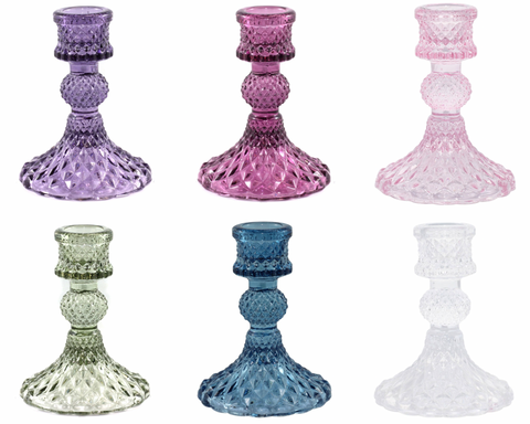 Baby Bella Vintage Taper Candle Holder 6 Colours