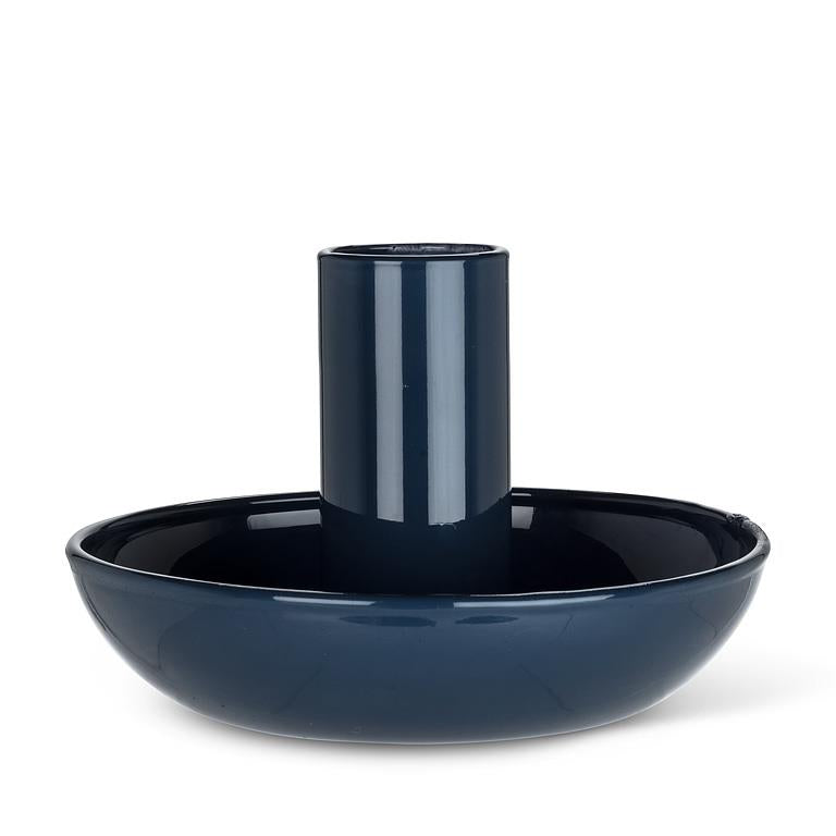Pipe Candle holder Blue