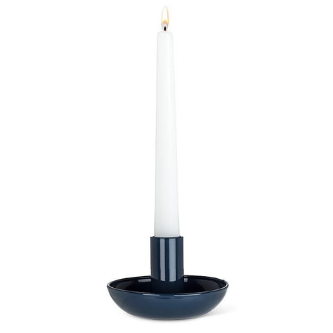 Pipe Candle holder Blue