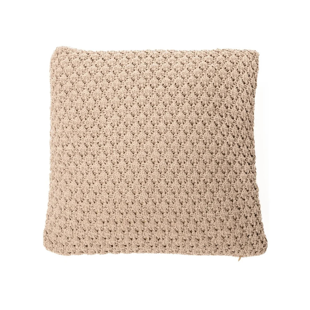 Basket Knit Cushion Taupe