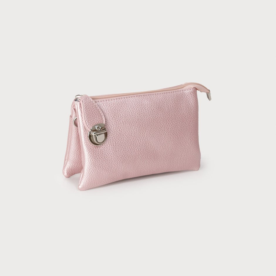 Amanda Crossbody Metallic Pink