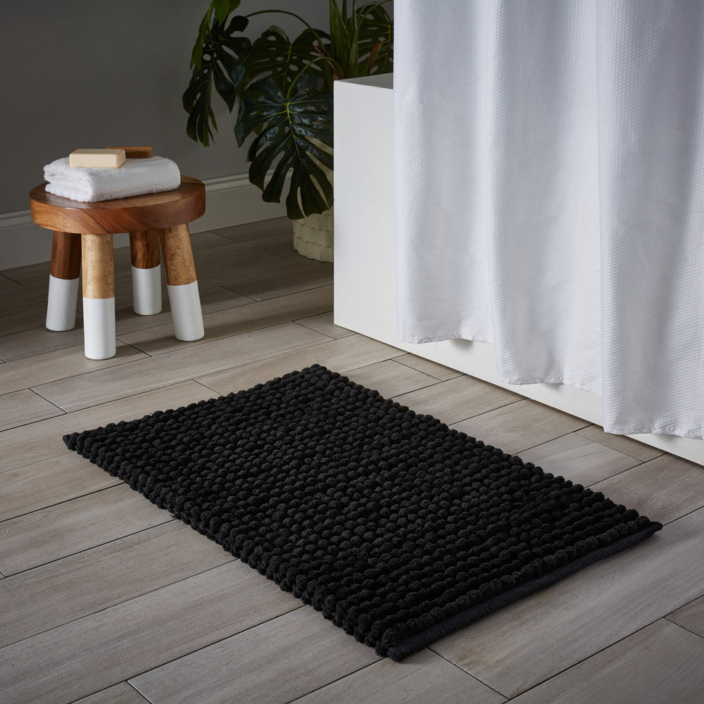 Puff Bath Mat Black
