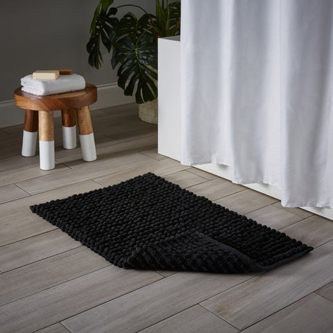 Puff Bath Mat Black