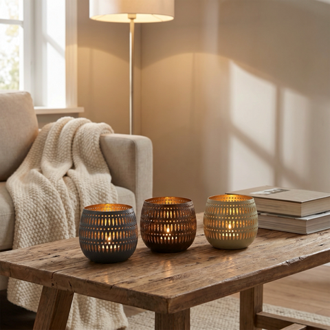 Metallic Candle Holder