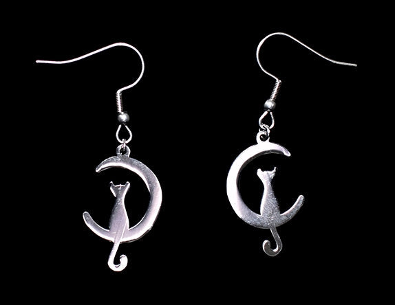 Cat Moon Earrings