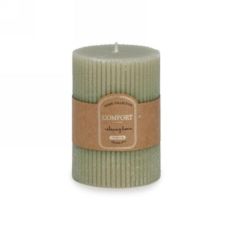 Ridged Pillar Candles 2 Colours