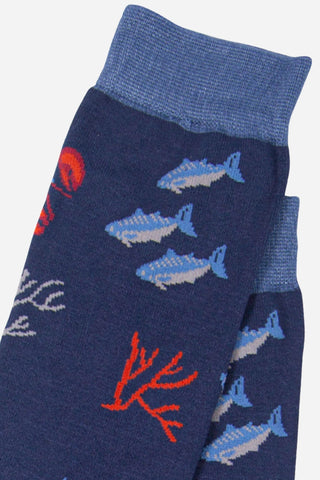 Lobster and Fish Bamboo Socks