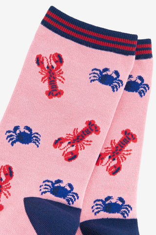 Lobster and Crab Bamboo Socks