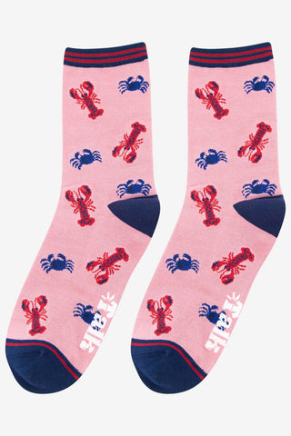 Lobster and Crab Bamboo Socks