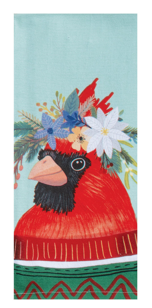 Flowers Everywhere Tea Towel Cardinal