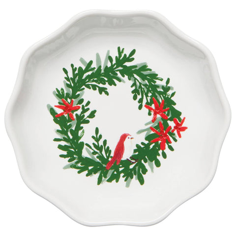 Wreaths Shaped Christmas Pinch Bowls
