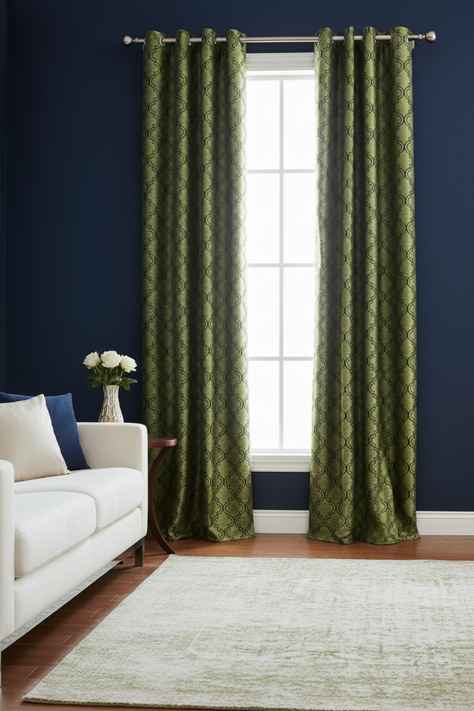 Cleopatra Drapery Pair Green