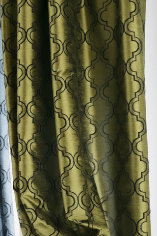 Cleopatra Drapery Pair Green