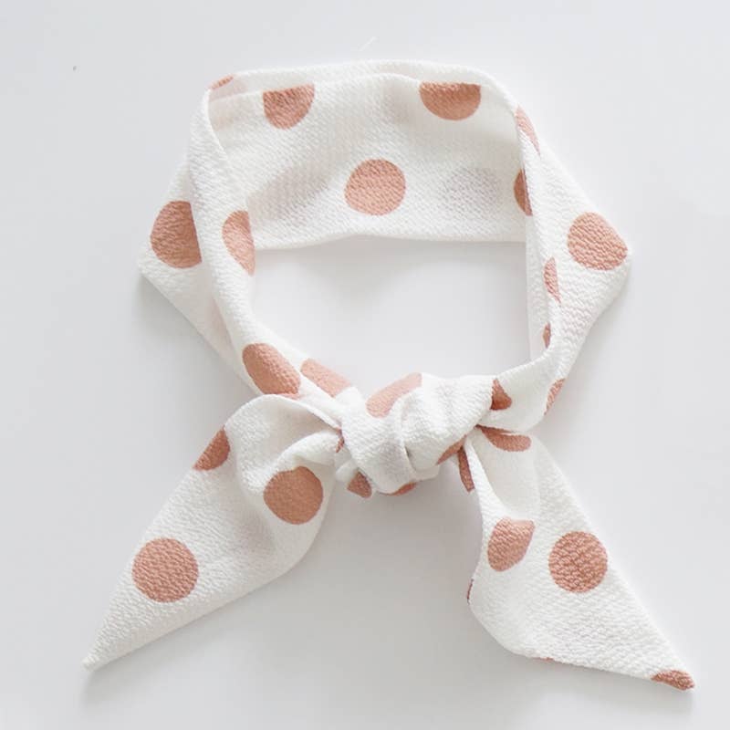 Polka Dot Multifunction Hair/Neck/ Purse Scarf