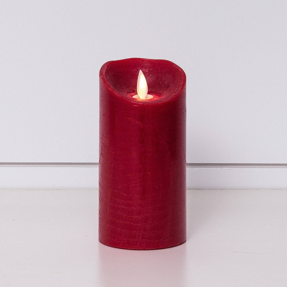 LED Red Flickering Pillar Candle, Md