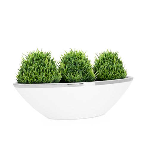 Talia Silver Trim Boat Bowl