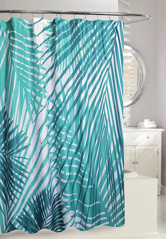 Jungle Leaves Fabric Shower Curtain