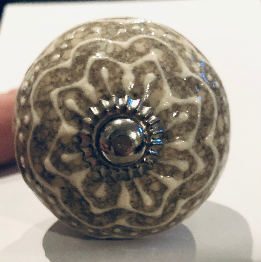 Door Knob Round Ceramic
