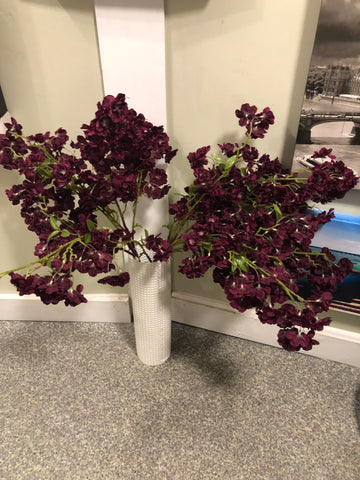 Wine Cherry Blossom Floral Bunch