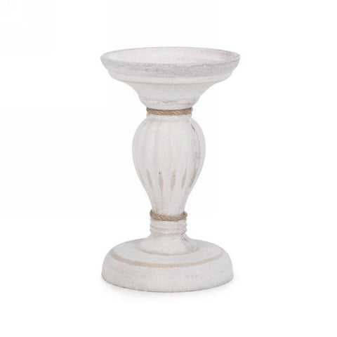 Wooden Textured Rustic Candleholder 2 Sizes