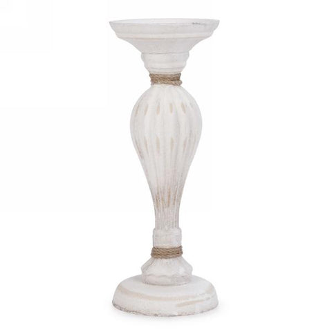 Wooden Textured Rustic Candleholder 2 Sizes