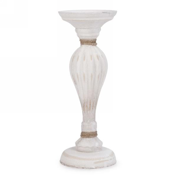 Wooden Textured Rustic Candleholder 2 Sizes